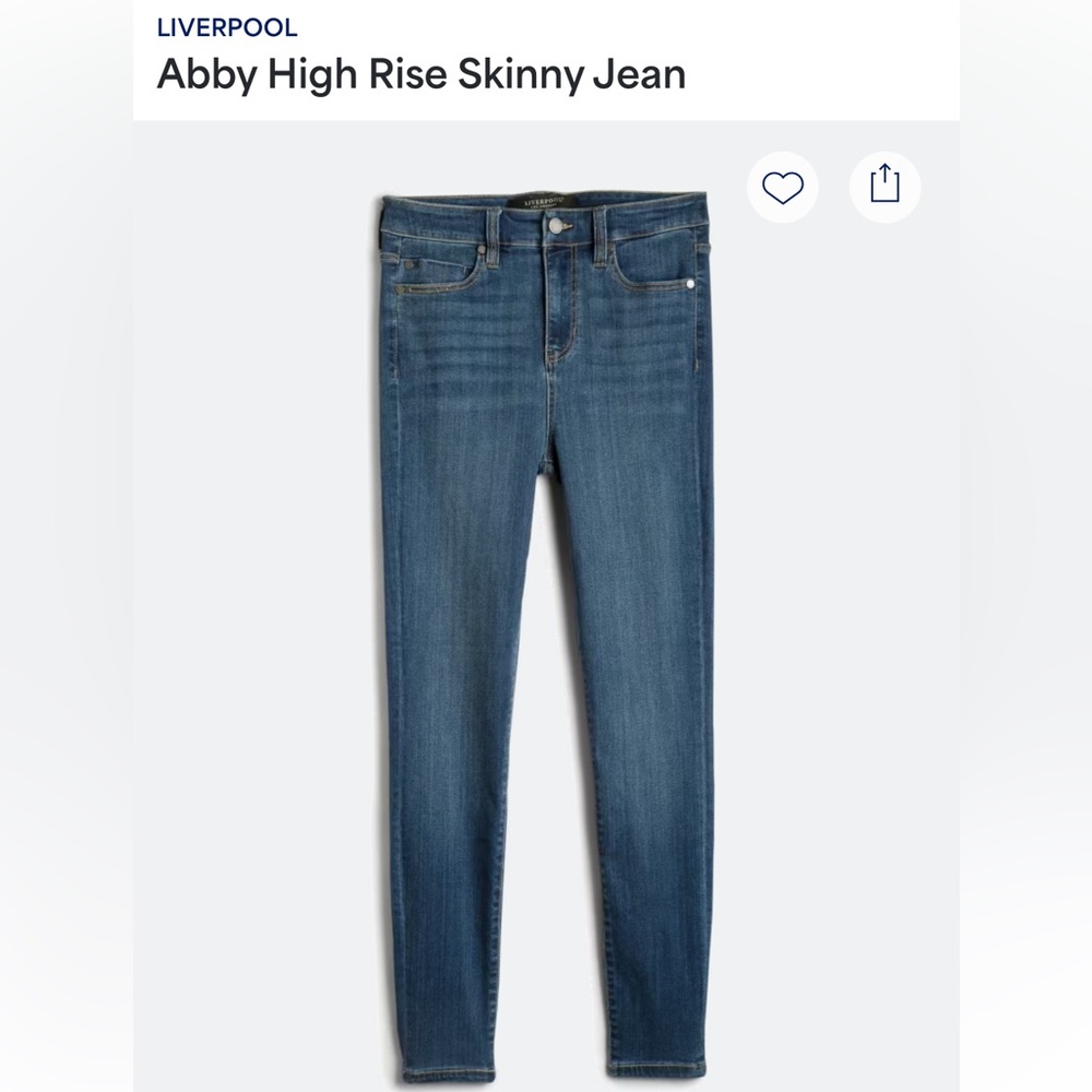 Liverpool Blue Denim Skinny Jeans